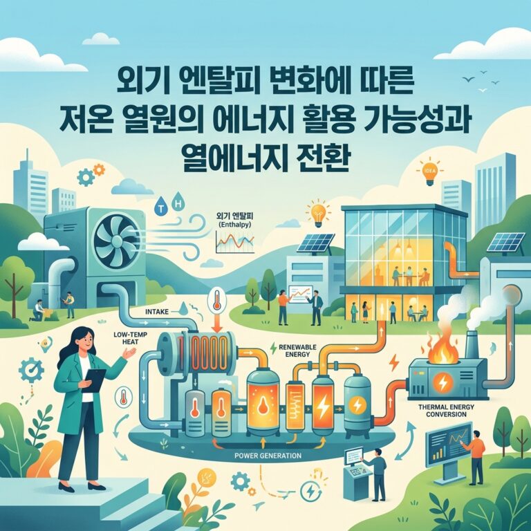 ai thumbnail illustration 외기 엔탈피 변화에 따른 저온 열원의 에너지 활용 가능성과 열에너지 전환 1787842197