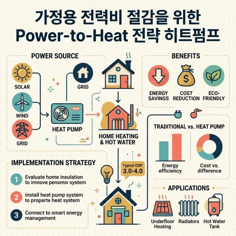 ai thumbnail infographic 가정용 전력비 절감을 위한 Power to Heat 전략 히트펌프 1787411597