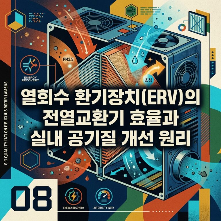 ai thumbnail poster 열회수 환기장치ERV의 전열교환기 효율과 실내 공기질 개선 원리 1786775366