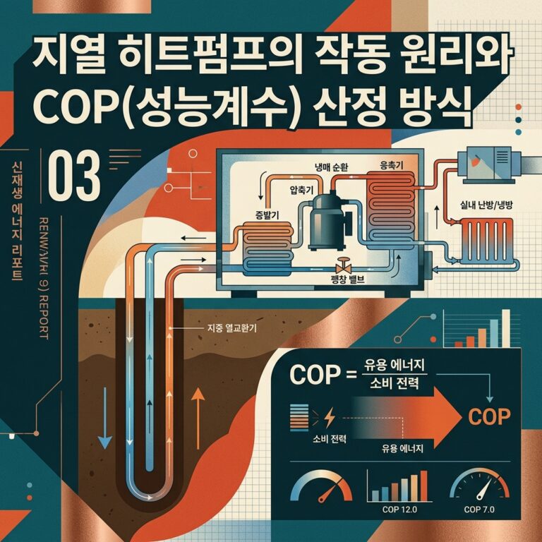 ai thumbnail poster 지열 히트펌프의 작동 원리와 COP성능계수 산정 방식 1786774622