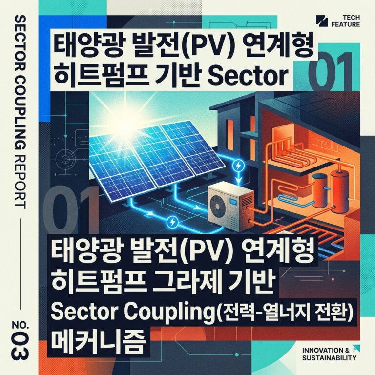 ai thumbnail poster 태양광 발전PV 연계형 히트펌프 기반 Sector Coupling전력 열 에너지 전환 메커니즘 1787153996