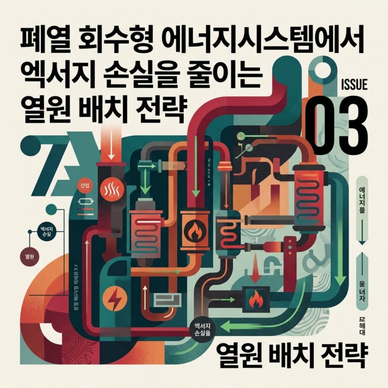 ai thumbnail poster 폐열 회수형 에너지시스템에서 엑서지 손실을 줄이는 열원 배치 전략 1788188106