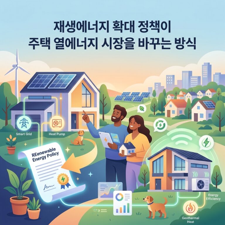 ai thumbnail illustration 재생에너지 확대 정책이 주택 열에너지 시장을 바꾸는 방식 1790164401