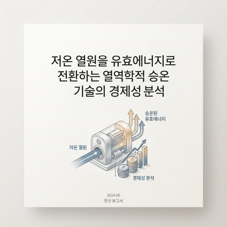 ai thumbnail minimal 저온 열원을 유효에너지로 전환하는 열역학적 승온 기술의 경제성 분석 1788360462
