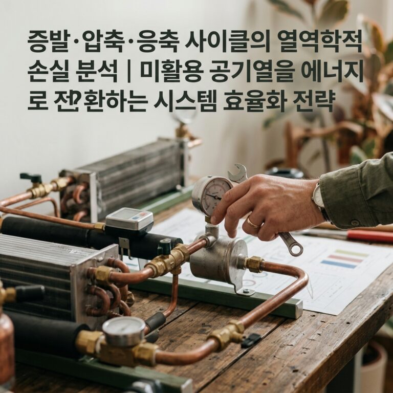 ai thumbnail photography 증발·압축·응축 사이클의 열역학적 손실 분석｜미활용 공기열을 에너지로 전환하는 시스템 효율화 전략 1789480556