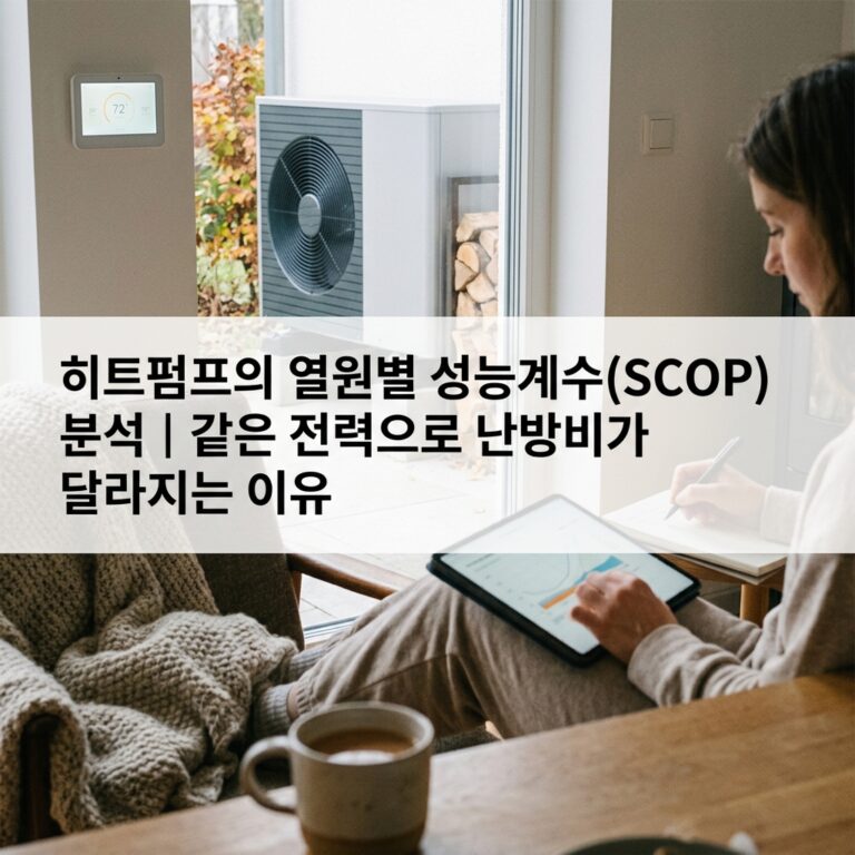 ai thumbnail photography 히트펌프의 열원별 성능계수SCOP 분석｜같은 전력으로 난방비가 달라지는 이유 1789051199