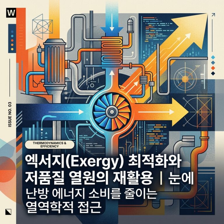 ai thumbnail poster 엑서지Exergy 최적화와 저품질 열원의 재활용｜난방 에너지 소비를 줄이는 열역학적 접근 1789480231