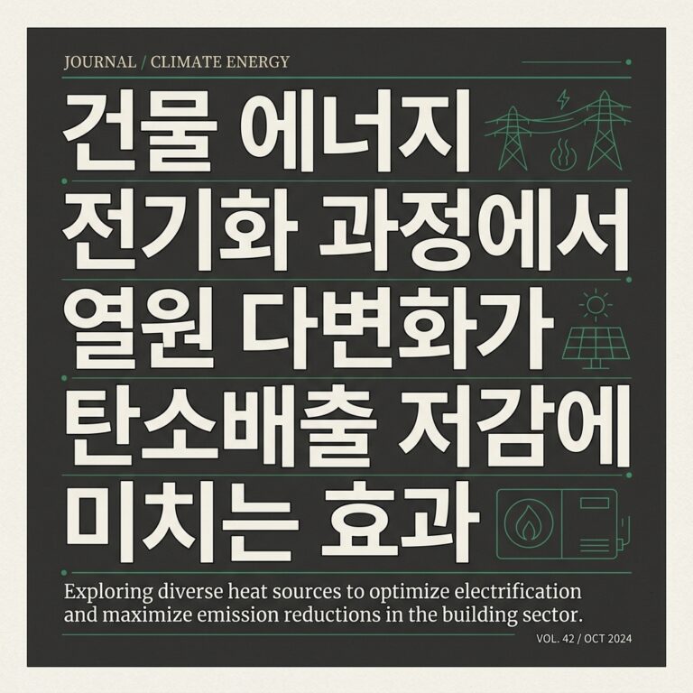 ai thumbnail typography 건물 에너지 전기화 과정에서 열원 다변화가 탄소배출 저감에 미치는 효과 1788443174